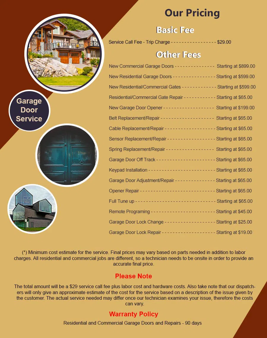 5 Star Garage Doors Fort Lauderdale, FL 954-905-2043 - pricelist6